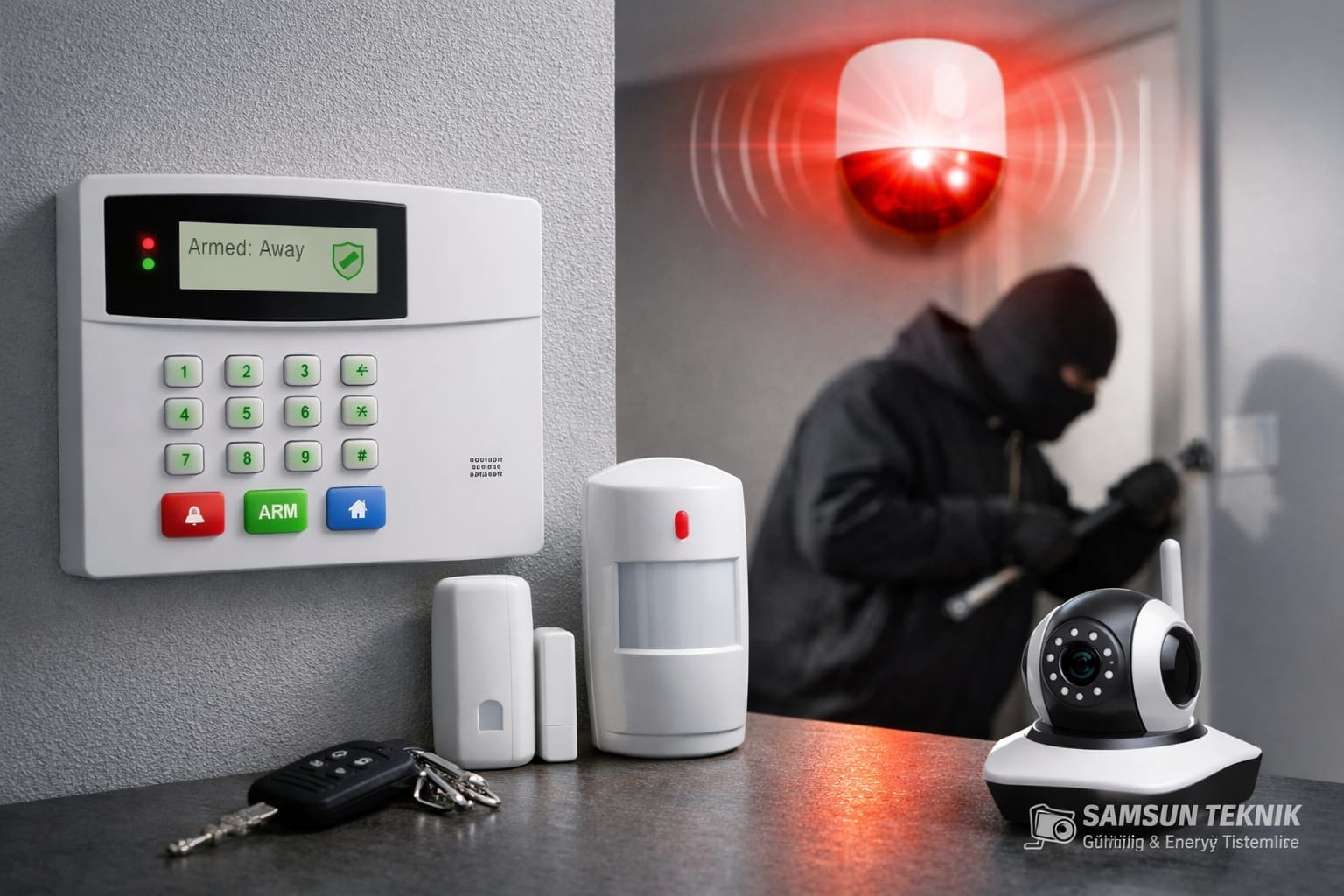 Samsun alarm sistemleri kurulumu hırsız alarmı ev işyeri güvenlik